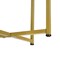 Flash Furniture Hampstead Collection End Table - Modern White Marble Finish Accent Table with Crisscross Brushed Gold Frame NAN-JH-1787ET-MRBL-GG - alternate 3